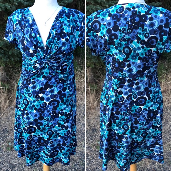 connected apparel Dresses & Skirts - [connected apparel] Retro dress w knot waist sz 14
